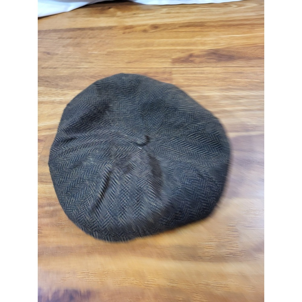 VOBOOM Mens Herringbone Flat Ivy Newsboy Hat Wool Blend Gatsby Brown